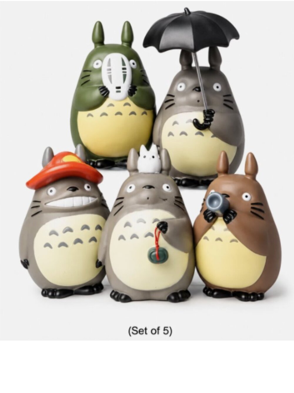 Set of 5 My Neighbor Totoro Large Anime Figures PVC Collectible Home Decor Toy
